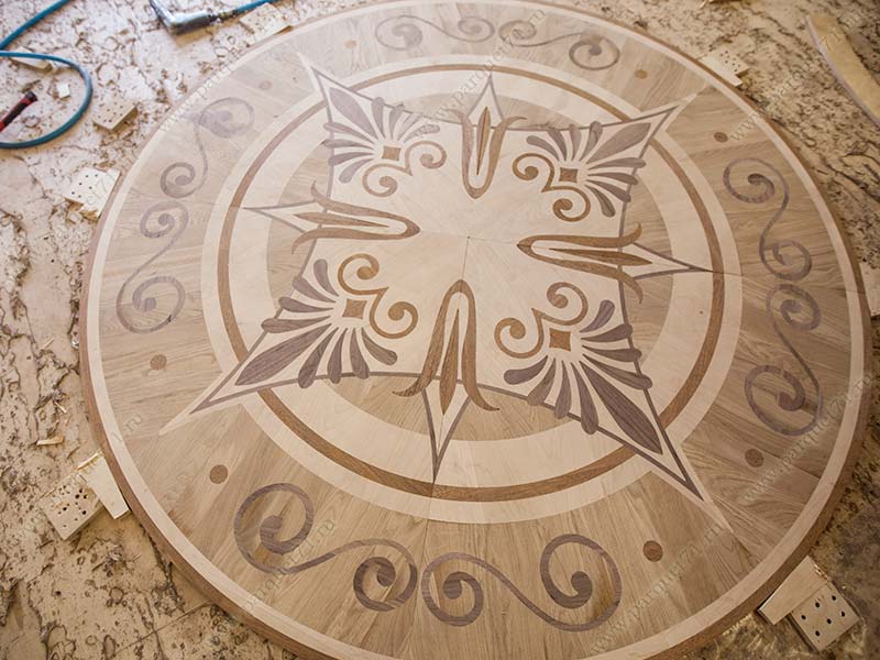 Decorative parquet rosette