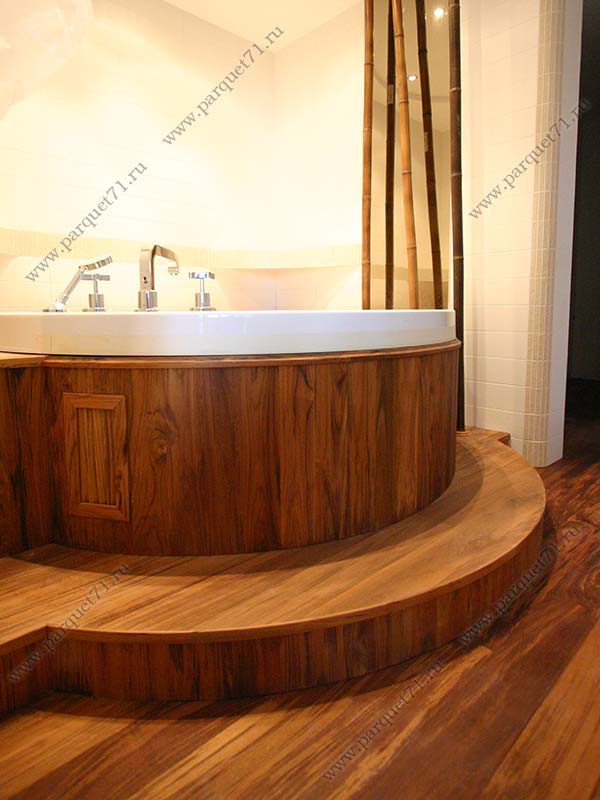 Massive board in the bathroom